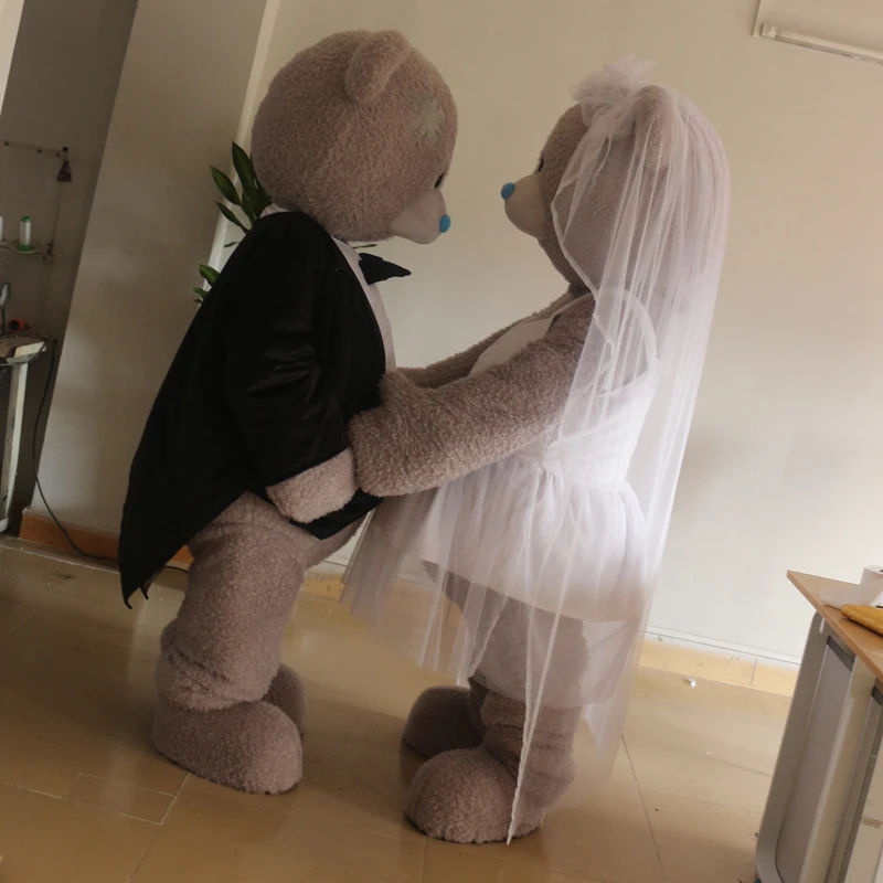 Хэллоуин русский плюшевый медведь синий маскарадный костюм Косплей Взрослый