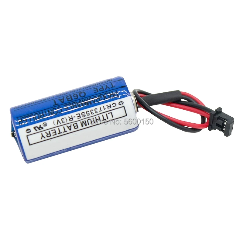 1 шт. литиевые батареи Q6BAT 3 в 1800 мАч CR17335 ER2/3A PLC с вилкой для Mitsubishi CR17335SE-R
