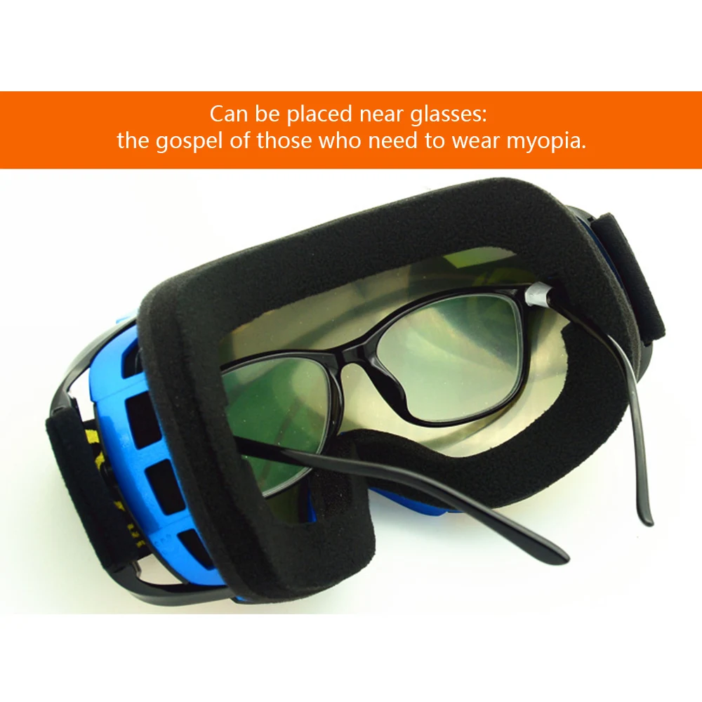 Лыжные очки для женщин ветрозащитные двойные противотуманные линзы большая