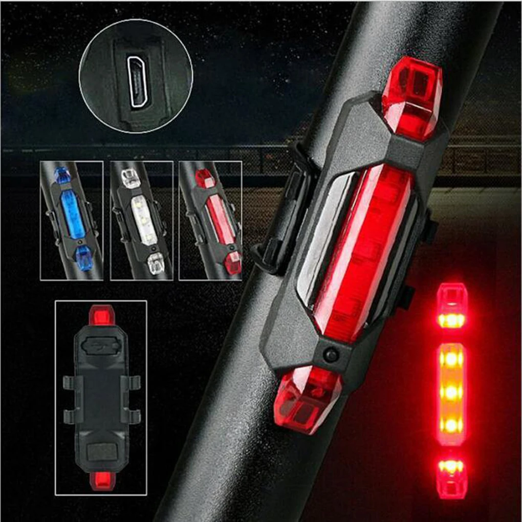 

Bike Light Waterproof Rear Tail Light LED USB Rechargeable Mountain Bike Cycling Light Taillamp Safety Warning Light