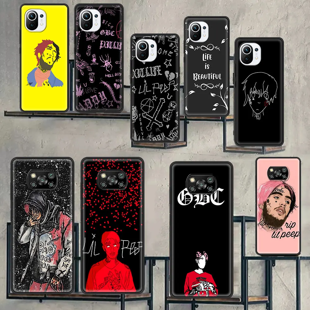 

Coque TPU Black Cases for Xiaomi Mi 11 10T Note 10 9 9SE CC9 lil peep Silicone Soft Fundas For mi 10 Pro Lite 5G A3 Bumper
