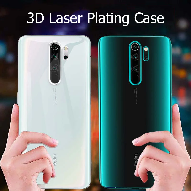 

Crystal Laser Plating Luxury TPU Phone Case for Xiomi Redmi Note 8T 9s 10 8 Pro Note8 Pro Case Soft Clear Cover