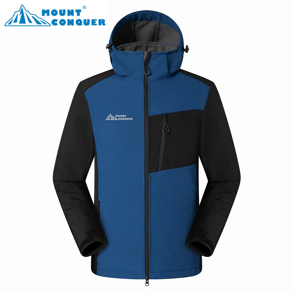 

MOUNT CONQUER Men's Outdoor Warm Waterproof Jacket Hiking Camping Men Windbreak Trekking Coat Ski Suit Mountaineering wear