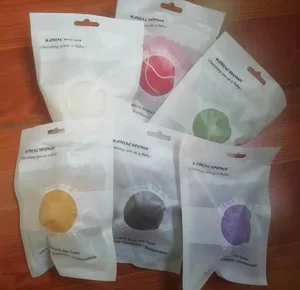 Спонж для умывания лица, 5 шт., Конжак, Конжак, Круглый Конжак спонж Конняку