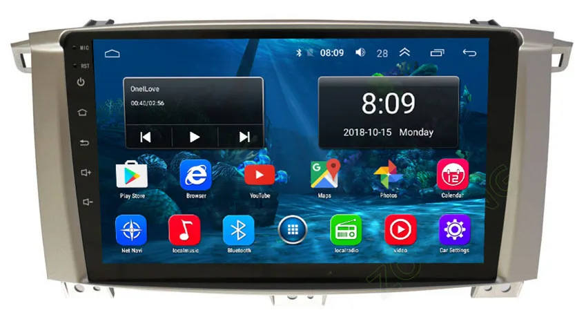 4G DSP 2+ 32Gb 2.5D Android 9,0 Автомобильный мультимедийный dvd-плеер для Toyota Land cruiser 100 LC100 автомобильный Радио gps навигация Авторадио BT