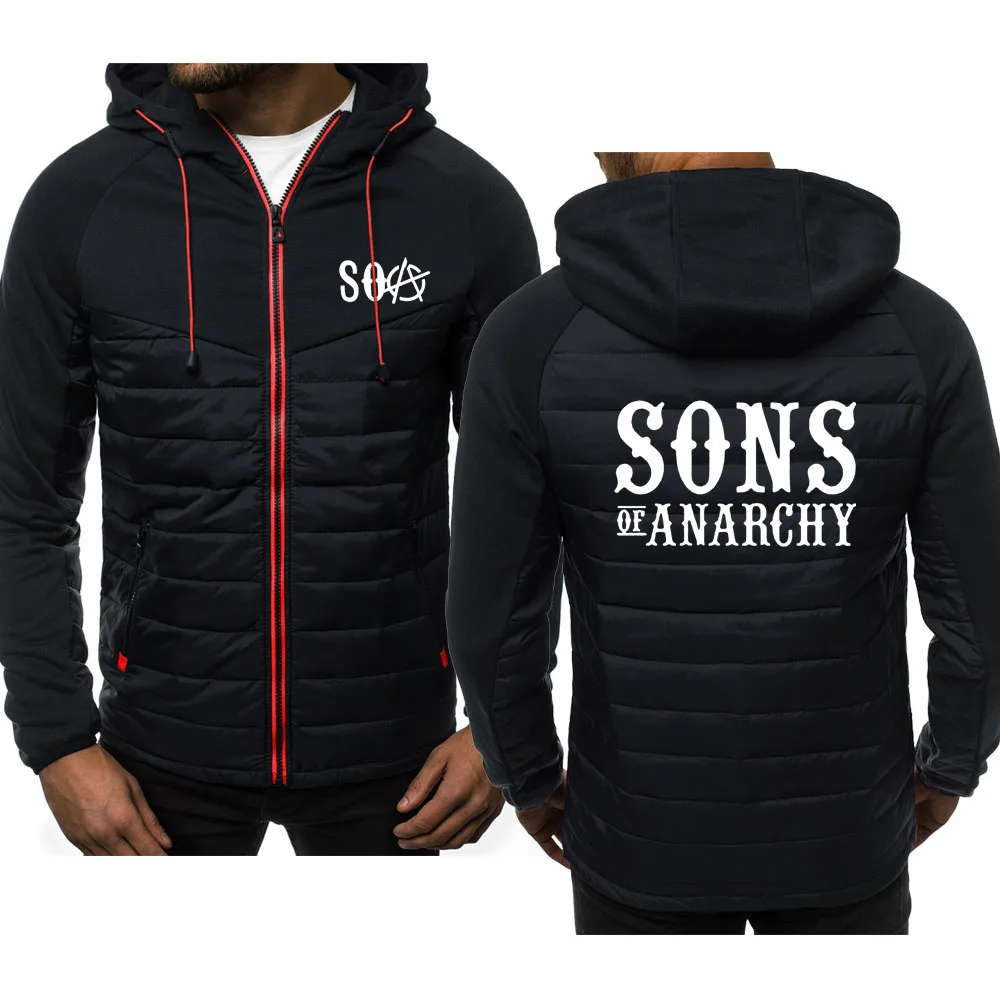 

Spring Autumn Men's Zip jackets SOA Sons of Anarchy the Child SONS Printing Casual jackets High Quality Cotton sport jacket