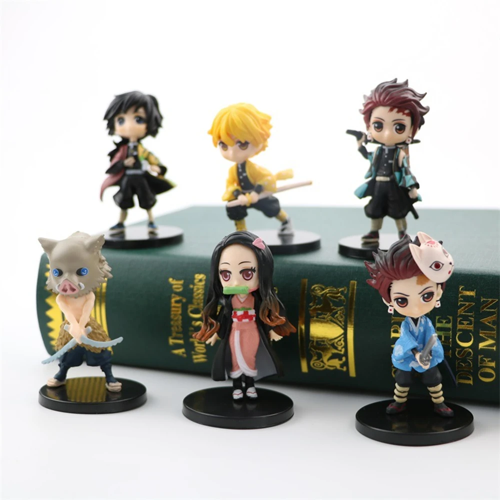

Экшн-фигурки Tomioka Giyuu Kamado Tanjirou Nezuko Agatsuma Zenitsu, коллекционные детские игрушки, 6 шт./компл.