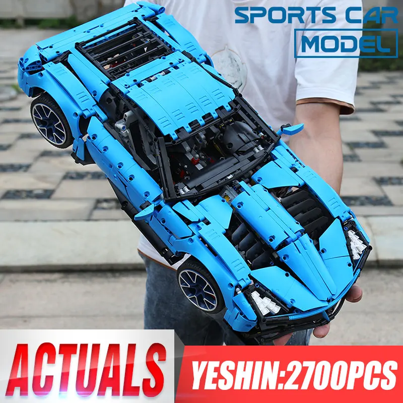MOC J906 Новинка высокотехнологичные шевролеты корветы Grand Sport Il Toro Azzurro подходит для