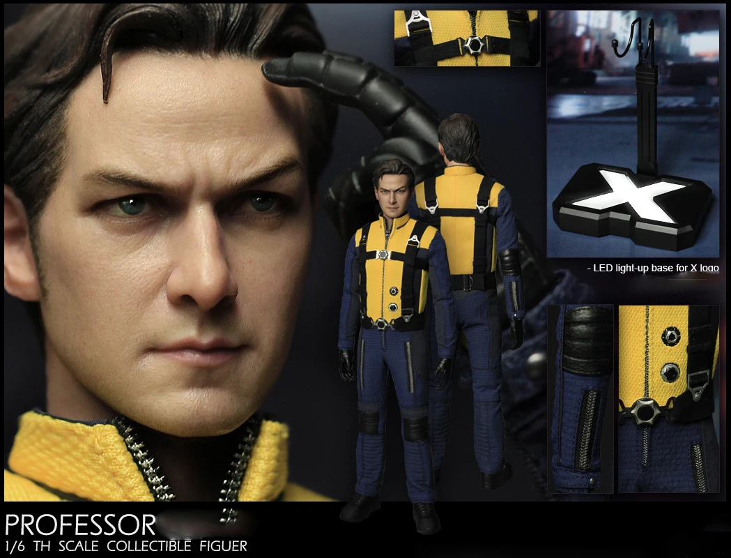 

1/6 Scale Collectible Figurine 12" Male Mutant Young Professor Charles James McAvoy Plastic Model Toys Gift