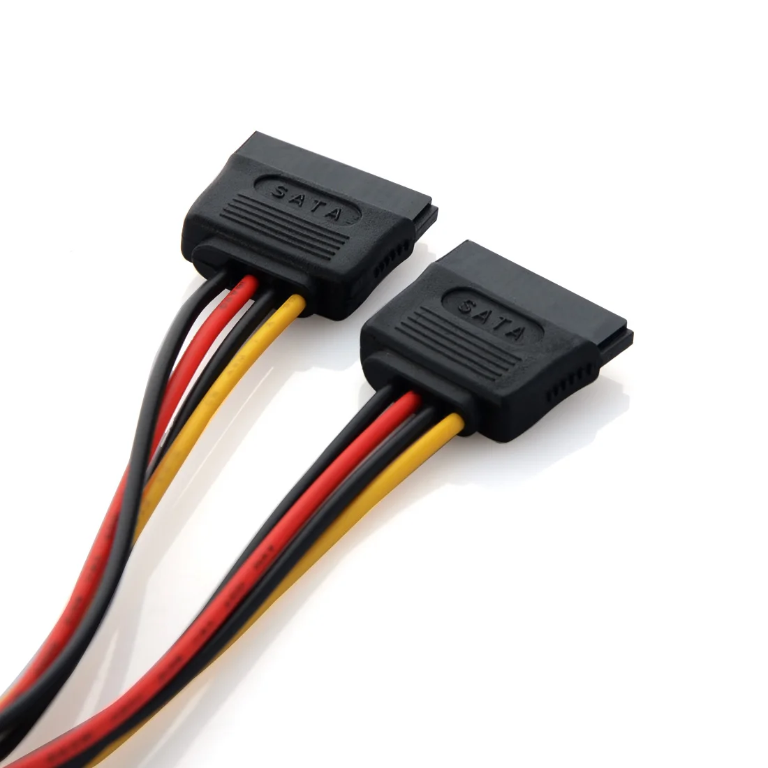 15 контактный кабель питания шнур адаптер SATA штекер на 2 гнезда разъем HDD