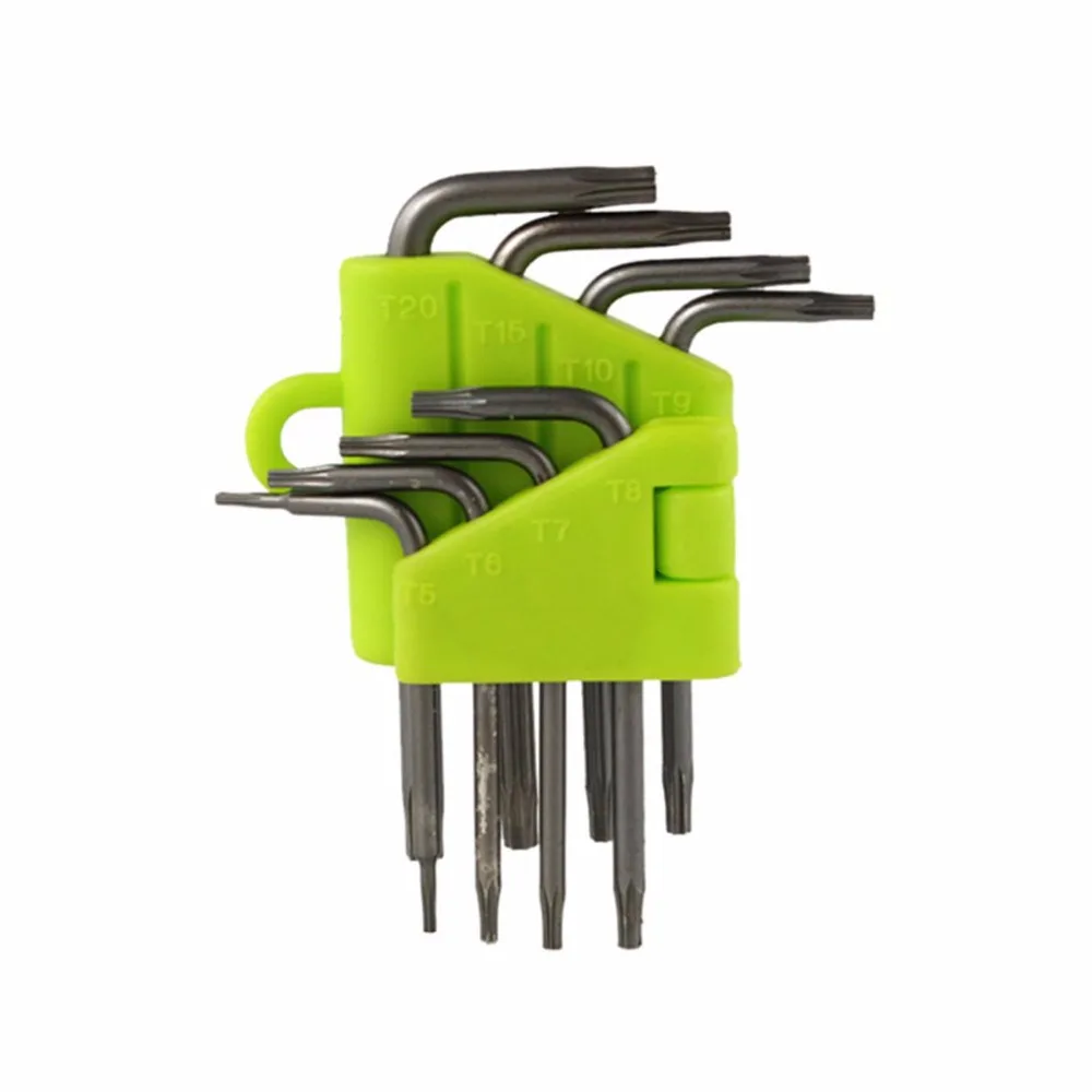 Набор торцевых отверток 8 шт./компл. CRV инструментов T5 T6 T7 T8 T9 T10 T15 T20 Star набор
