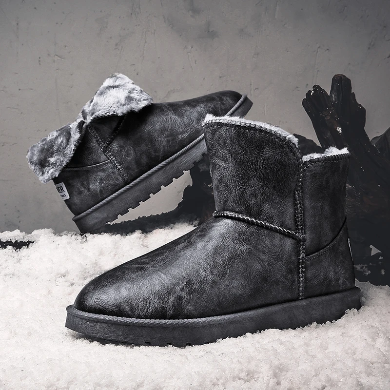 

High Shoes Men's Leather Casual Shoes Fashion Winter Footwear High Boots MAN BOOT WINTER Ankle Men QUILT 2021 CHELSEA