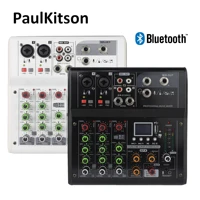 new v04 multi purpose 4 channels usb audio mixer with bluetooth record computer playback 48v phantom power delay repaeat effect