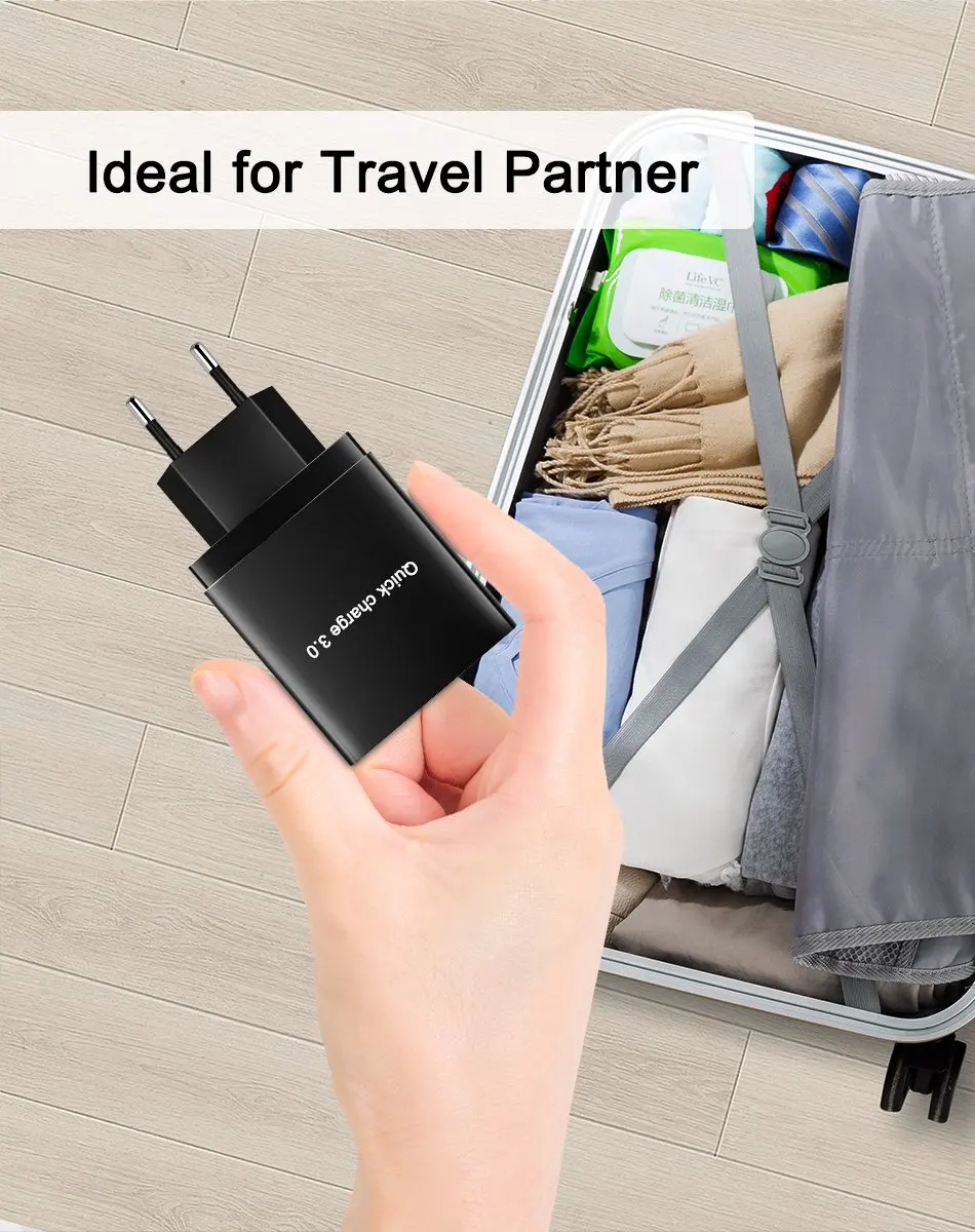 OREY 36 Вт QC 3,0 быстрое зарядное устройство, 4 порта USB зарядное устройство для samsung S10 Plus Quick Charge 3,0 зарядное устройство для Xiaomi Phone charger