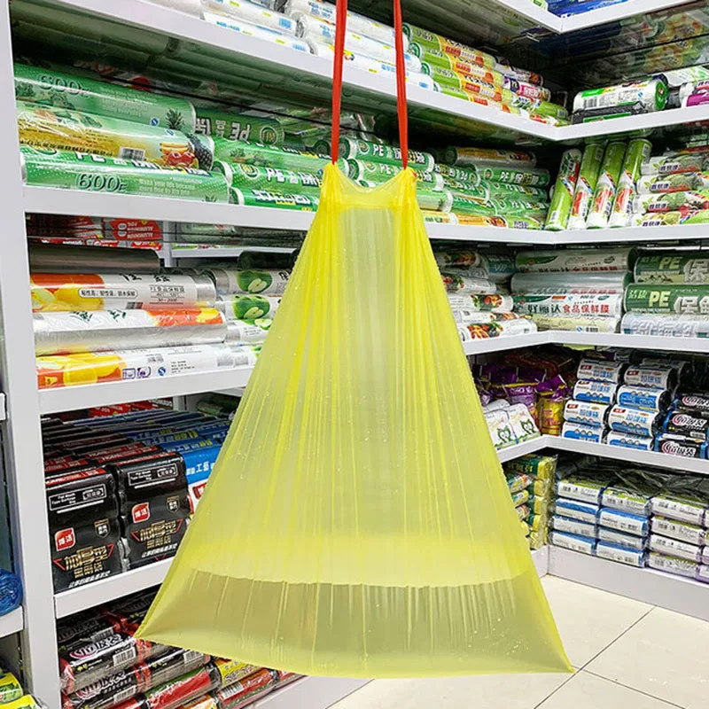 Прочный утолщенный пластиковый мешок для мусора на шнурке кухни спальни