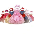 Платье для маленьких девочек, Рождественская одежда, платья для новорожденных на день рождения, костюмы для детей от 6 до 24 месяцев