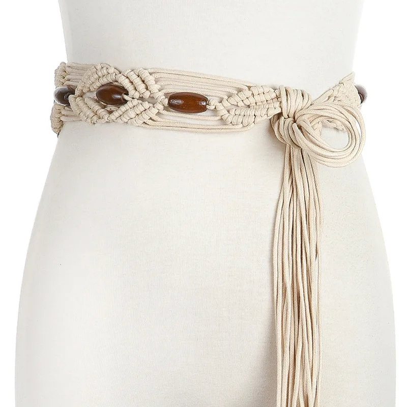 Винтажные плетеные дизайнерские ремни ручной работы в стиле бохо подарок для