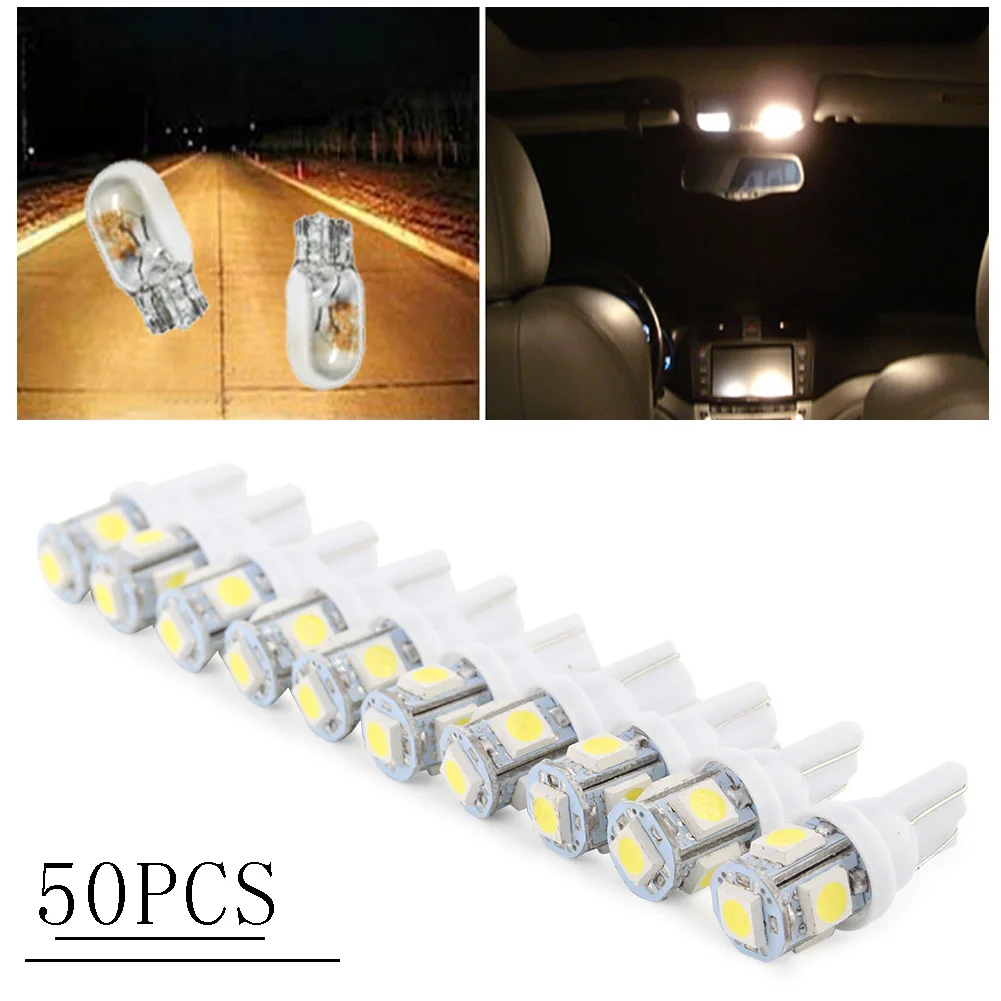 50 шт. чистый белый светодиодный 10 168 194 5050 5SMD светодиодная Внутренняя купольная