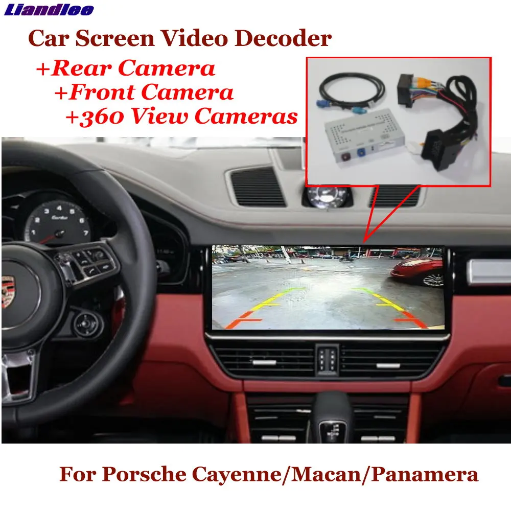 

For Porsche Cayenne/Macan/Panamera 2015-2022 Car HD Video Decoder Box Back View Reverse Image Canbus Rear Front DVR 360 Camera