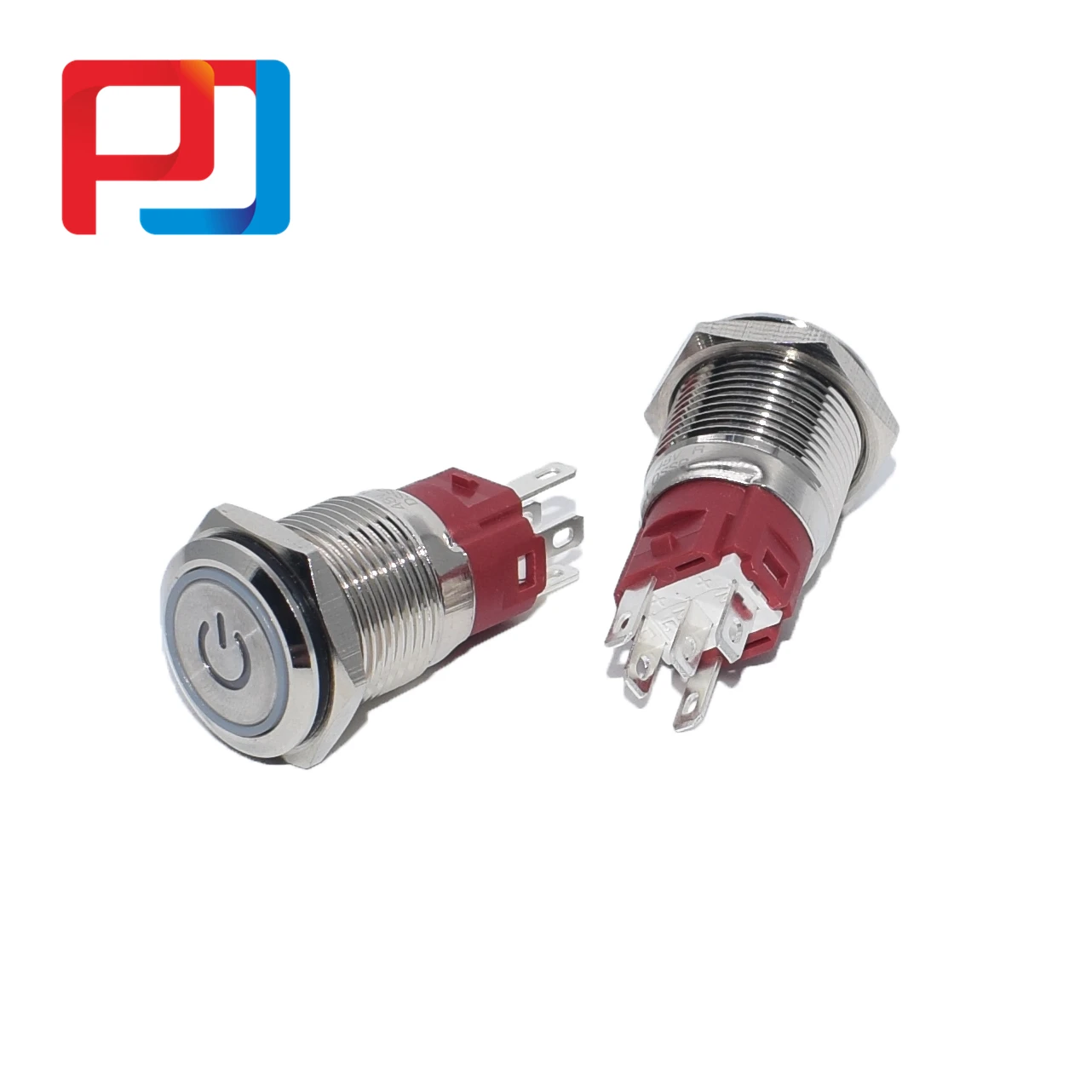 Светодиодный металлический водонепроницаемый кнопочный переключатель 16 мм