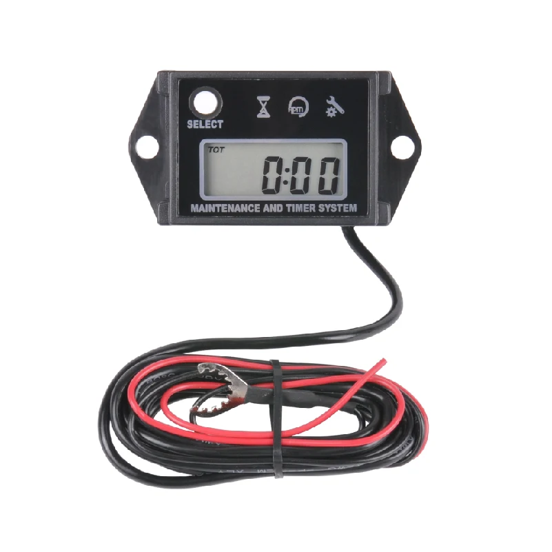 

Digital Inductive LCD Tachometer Waterproof Hour Meter for Gasoline Engine ATV UTV Dirtbike Outboar Chainsaw Outboard Jet Ski D