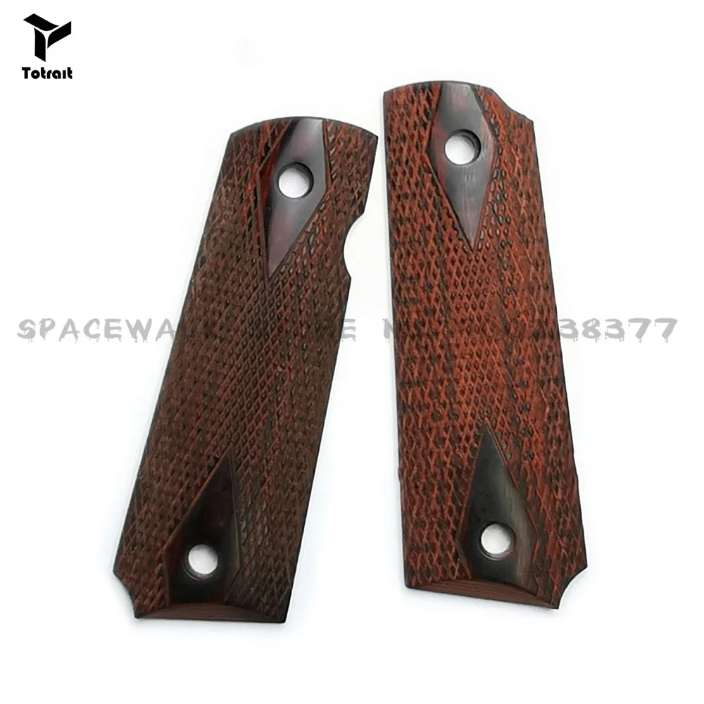 2Pieces Tactics 1911 Grips High Polished Wood Grips Custom Grips Cnc Material 1911 Accessories