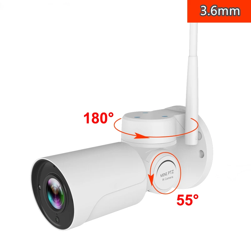 2 мегапиксельная камера видеонаблюдения Full HD Bullet Wi Fi PTZ 3 6 мм беспроводная ИК с