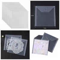 10pcsset pvc storage pockets 6 4x6 4 inch special for scrapbook paper cutting dies stencil collection plastic sheet cardstock