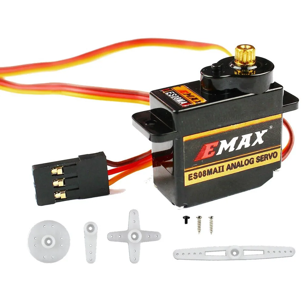 EMAX ES08MA II 12g мини металлическая Шестерня Аналоговый сервопривод для модели RC |