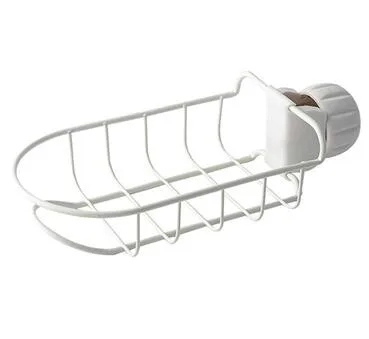 B Home Accessories Stainless Steel Kitchen Faucet Storage Hanging Punch Kitchen Drain Storage Rack Organizer pf082101 - Color: B