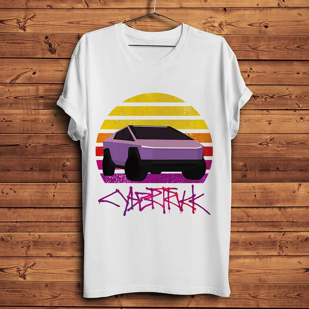 Забавная футболка Cybertruck on Mars мужская летняя новая белая Повседневная крутая