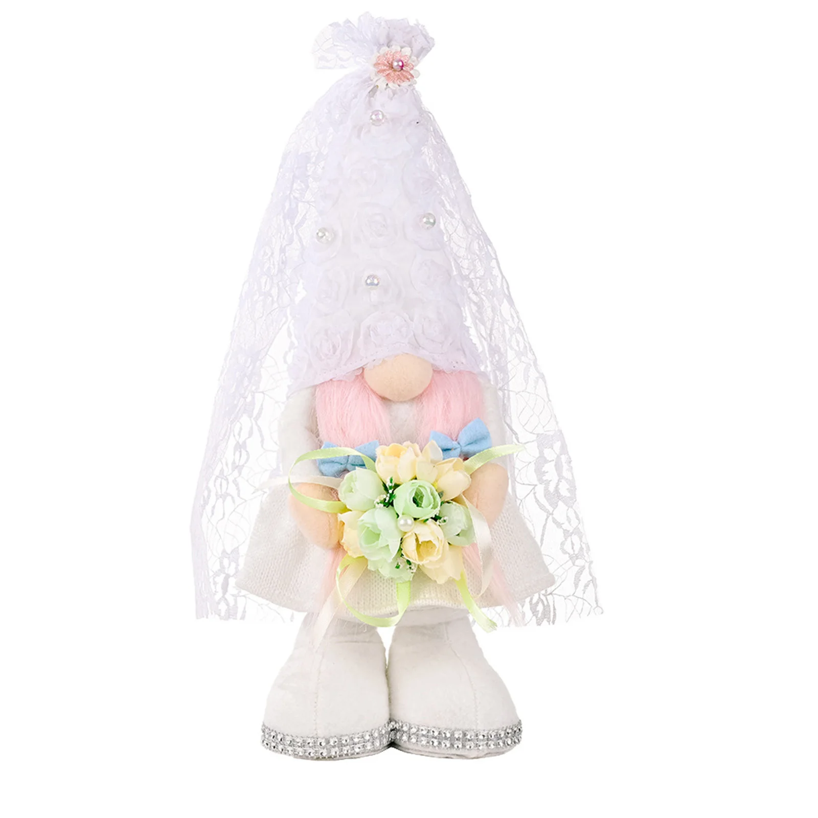 

Wedding Faceless Rudolph Doll Decoration Handmade Soft Stuff Plush Toy Home Living Room Window Decorative Props Ornament INTE99