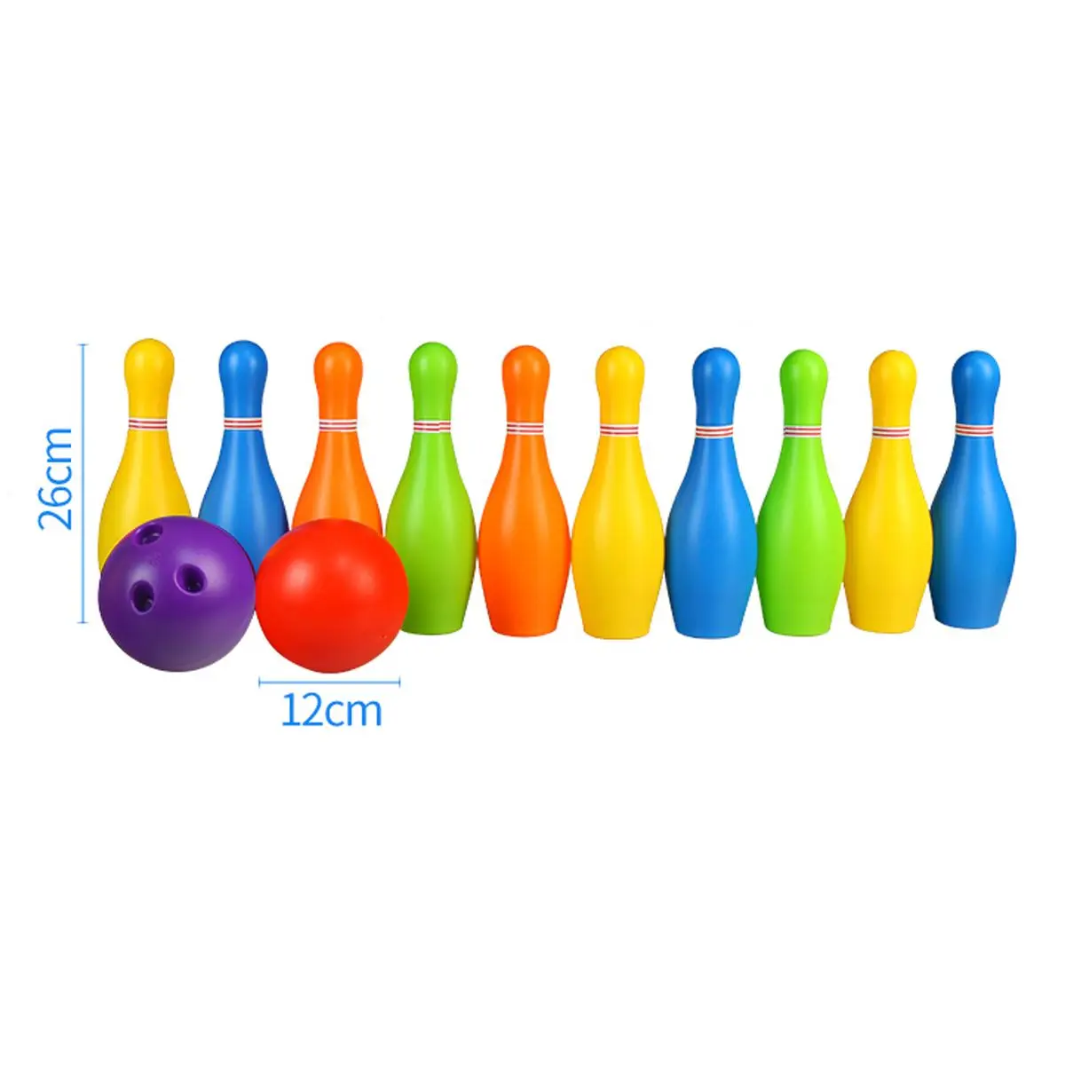 

12Pcs/Set Children Bowling Ball Set Toy Plastic Bowling Kid Outdoor Indoor Toys (10 Bottles+2 Balls)