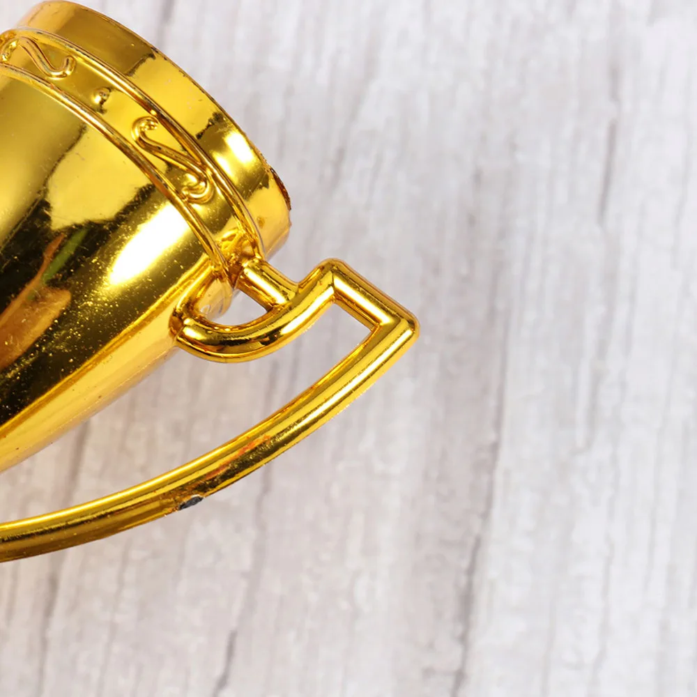 

12pcs Golden Mini Award Trophy Reward Prizes Decor Kindergarten Kids Gift Awards Trophy with Black Base for Competition