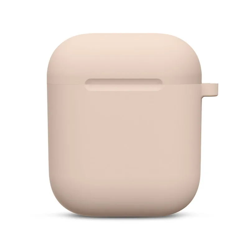 Мини Мягкий силиконовый чехол для Apple Airpods противоударный чехол для Apple гарнитура для Airpods чехол s ультра тонкий Air Pods защитный чехол - Цвет: Pink Sand