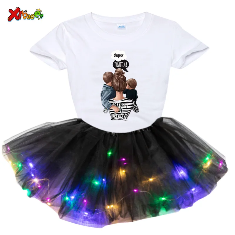 Bear Leader Girls Clothing Sets New Summer Fashion Style Cartoon Printed T-Shirts+Pink Dress 2Pcs Girls Clothes Sets Party Dress