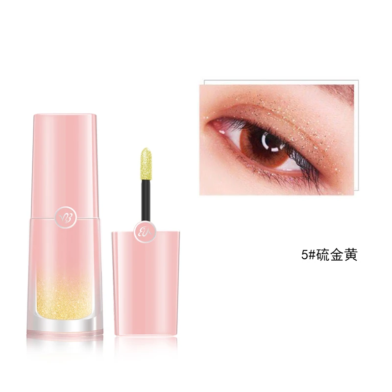 VIBELY 12 Colors Shine Smoky Eyeshadow Waterproof Dimond Glitter Liquid Eyeshadow Women's Cosmetic Eyeshadow Eyeliner