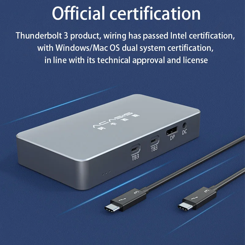 Acasis M.2 двойной диск NVME корпус для жесткого диска Thunderbolt 3 док-станция Type C к USB 0