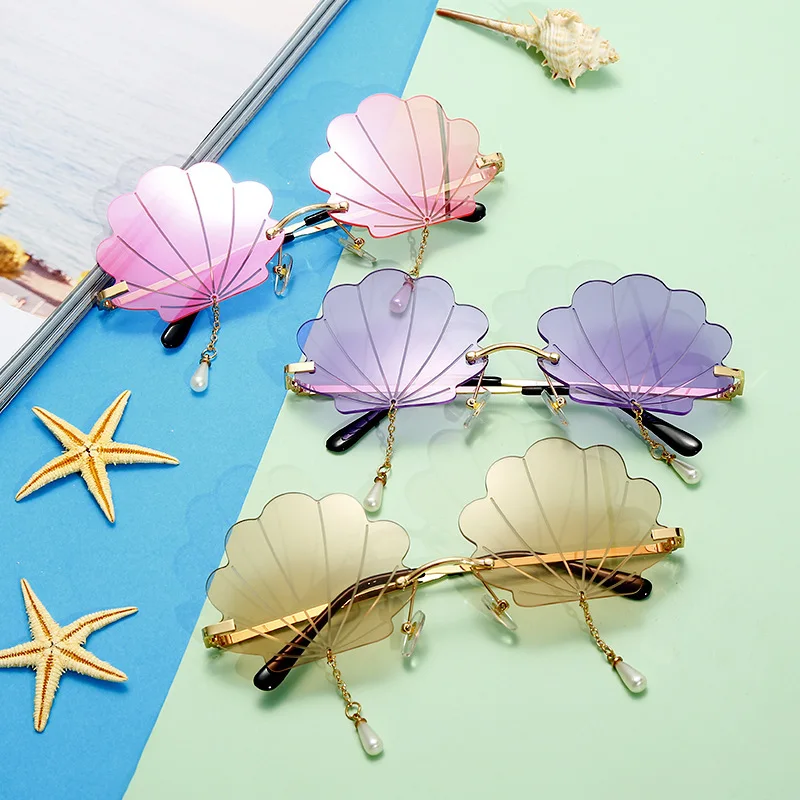 Солнцезащитные очки без оправы для мужчин и женщин винтажные дизайнерские в