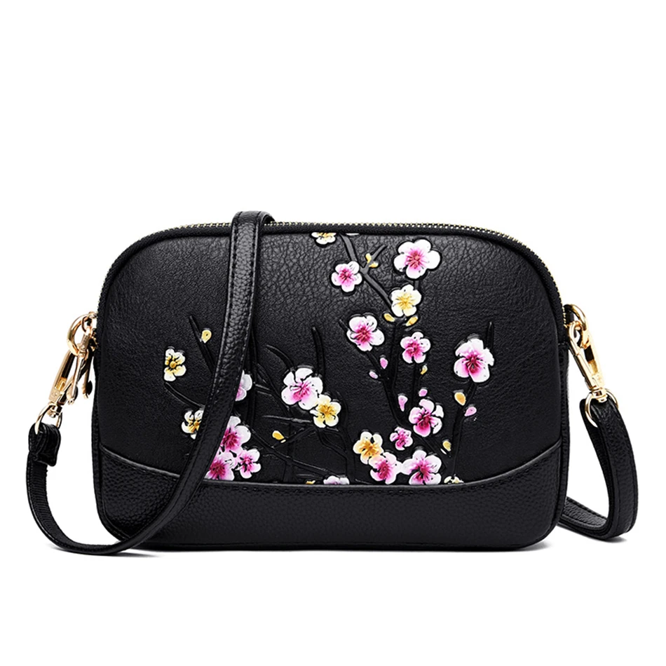 Plum blossom Black 16 цветов сумка Клевер на удачу новые роскошные кошельки и сумки женские сумки дизайнерские женские сумки через плечо плечевые сумки для женщин Sac - Цвет: Plum blossom Black