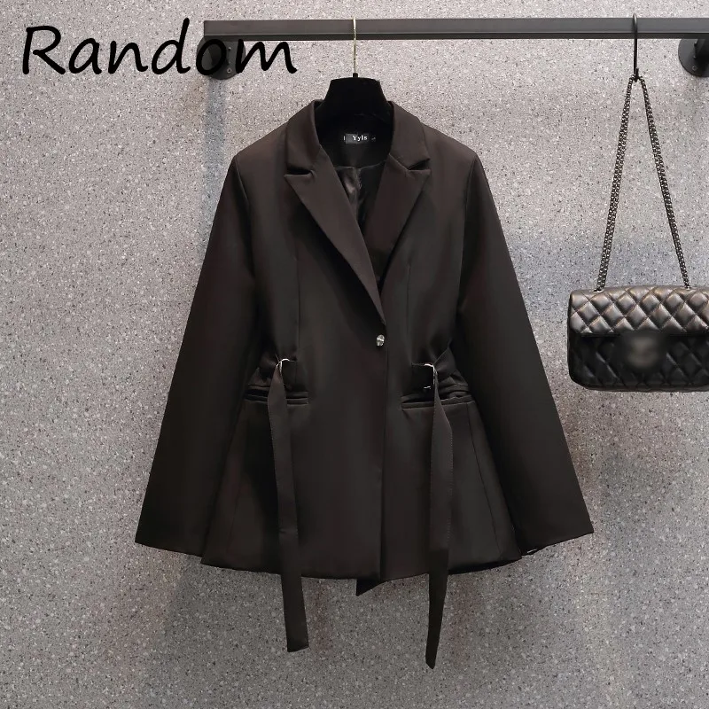 

2021 Autumn Winter Blazer Jacket Coat Plus Size Women Noted Button Up Long Sleeve Top Elegant Office Ladies Clothing Outerwear
