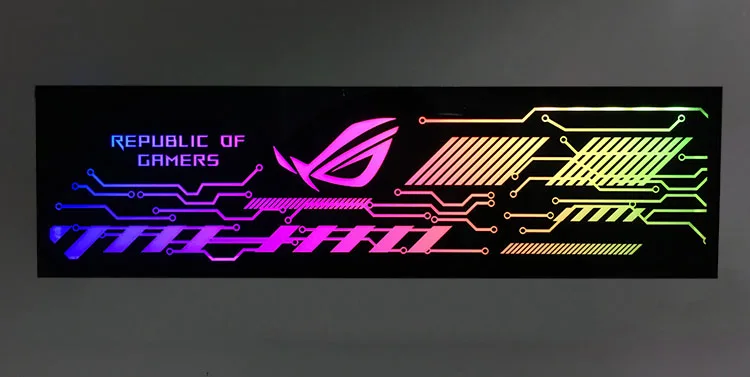 На заказ RGB панель DIY MOBO AURA SYNC 5V 3Pin/12V 4Pin RGB для VGA/SSD/power/PC чехол с задней панелью шасси светильник