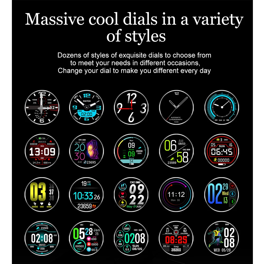 

DT68 Smart Watch Women Decades Dials Faces 230mAh Lithium Battery Heart Rate Tracker ECG Blood Pressure Monitor Smartwatch Men