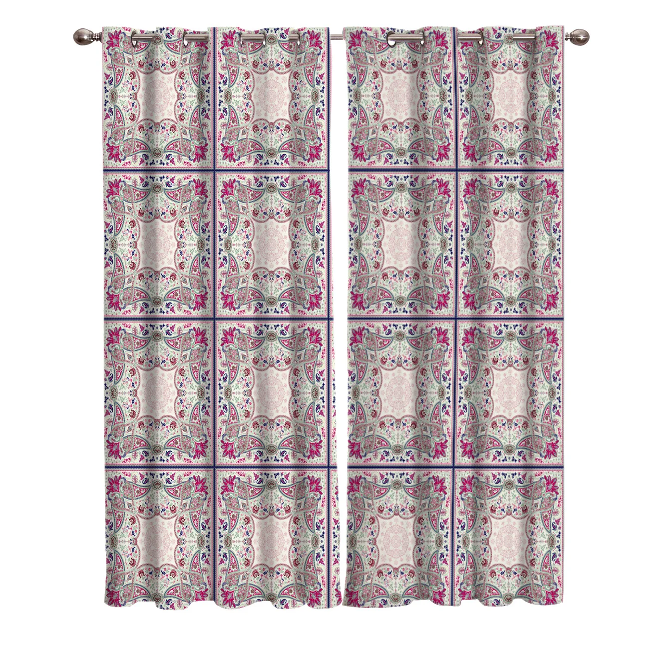 Абстрактная Этническая Цветочная шаль занавески в стиле бохо оконные для