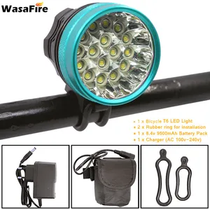 Фонарь велосипедный светодиодный, 40000 лм, 16 светодиодов