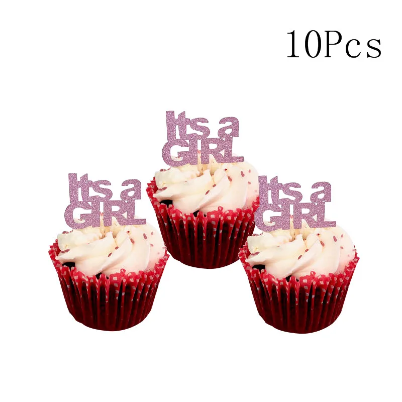 10pcs pink Chicinlife девушка день рождения тема это девушка с воздушными шарами баннер Baby Shower Девушка День рождения украшения Дети 1 день рождения Декор - Цвет: 10pcs pink
