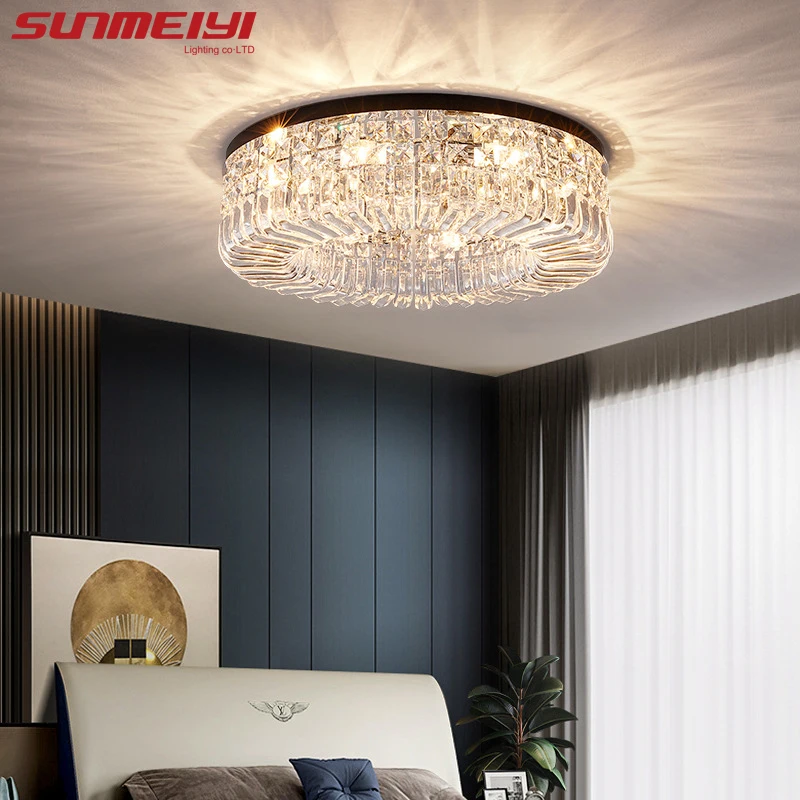 $120.02 Nordic Led Ceiling Lights Black Gold Room Lamp For Bedroom Living Room Dining Room Kitchen Crystal Ceiling Lamp Hallway Decor