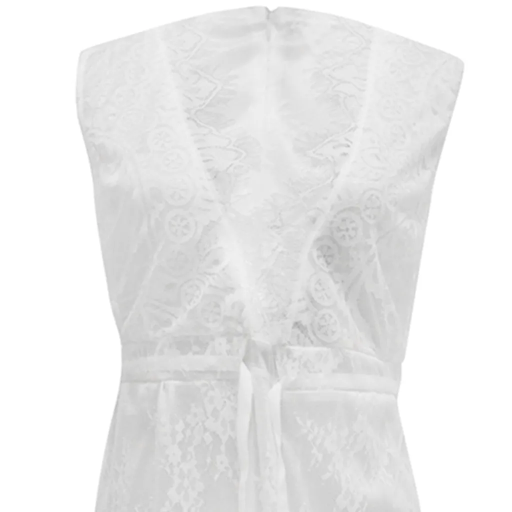 Strapless Sexy Women Dress Summer Bandage Sleeveless Mini White V Neck Lace Party Pencil Dresses Vestidos Robe Femme | Женская одежда