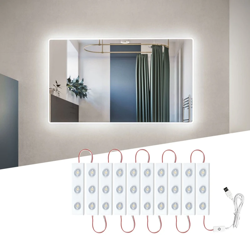 

Светодиодный светильник для зеркала для макияжа, белая лампа s для зеркала, декоративная настенная лампа для дома