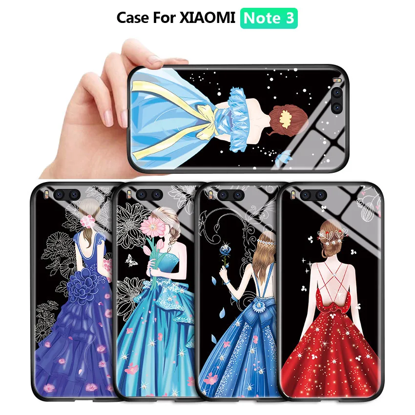 Для Xiaomi Mi Note 3 модный элегантный сексуальный узор для девочек чехол телефона